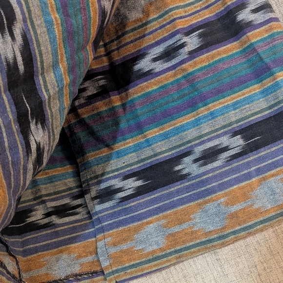 Vintage Tracy Evans Aztec Multi BlueGreen Wrap Pencil Skirt 90s - Picture 5 of 8